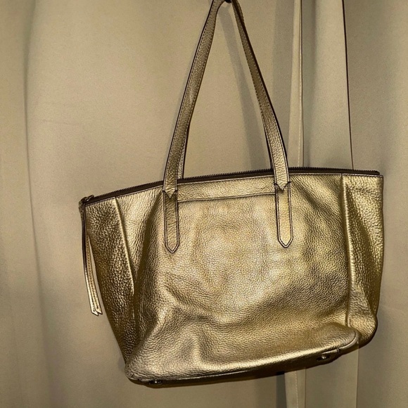 Fossil Metallic Gold Tote Bag - Picture 2 of 7